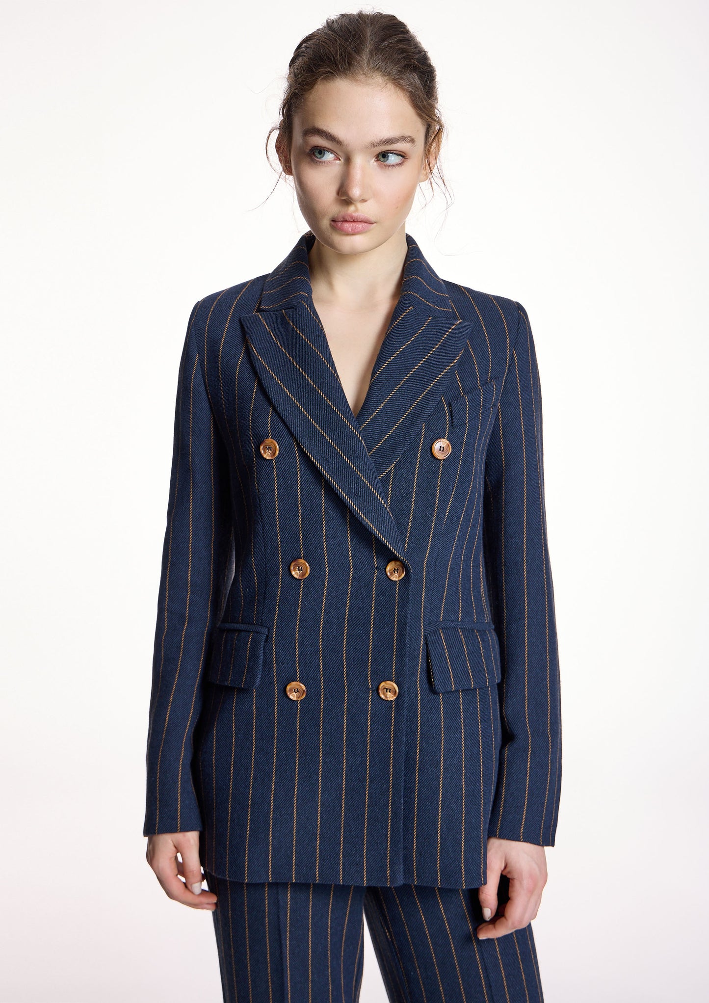 Chaqueta ALBA CONDE cruzada rayas