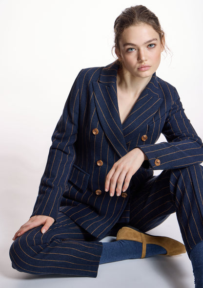 Chaqueta ALBA CONDE cruzada rayas