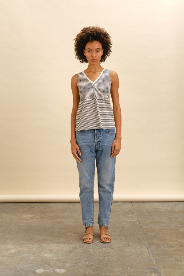 Top GUITARE de rayas PLAN