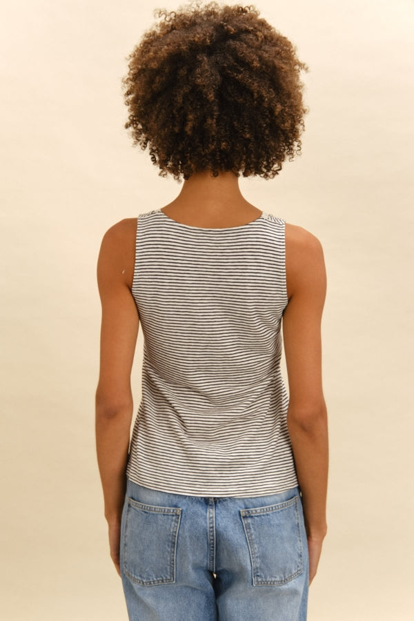 Top GUITARE de rayas PLAN