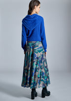 Falda ALBA CONDE larga con estampado azul