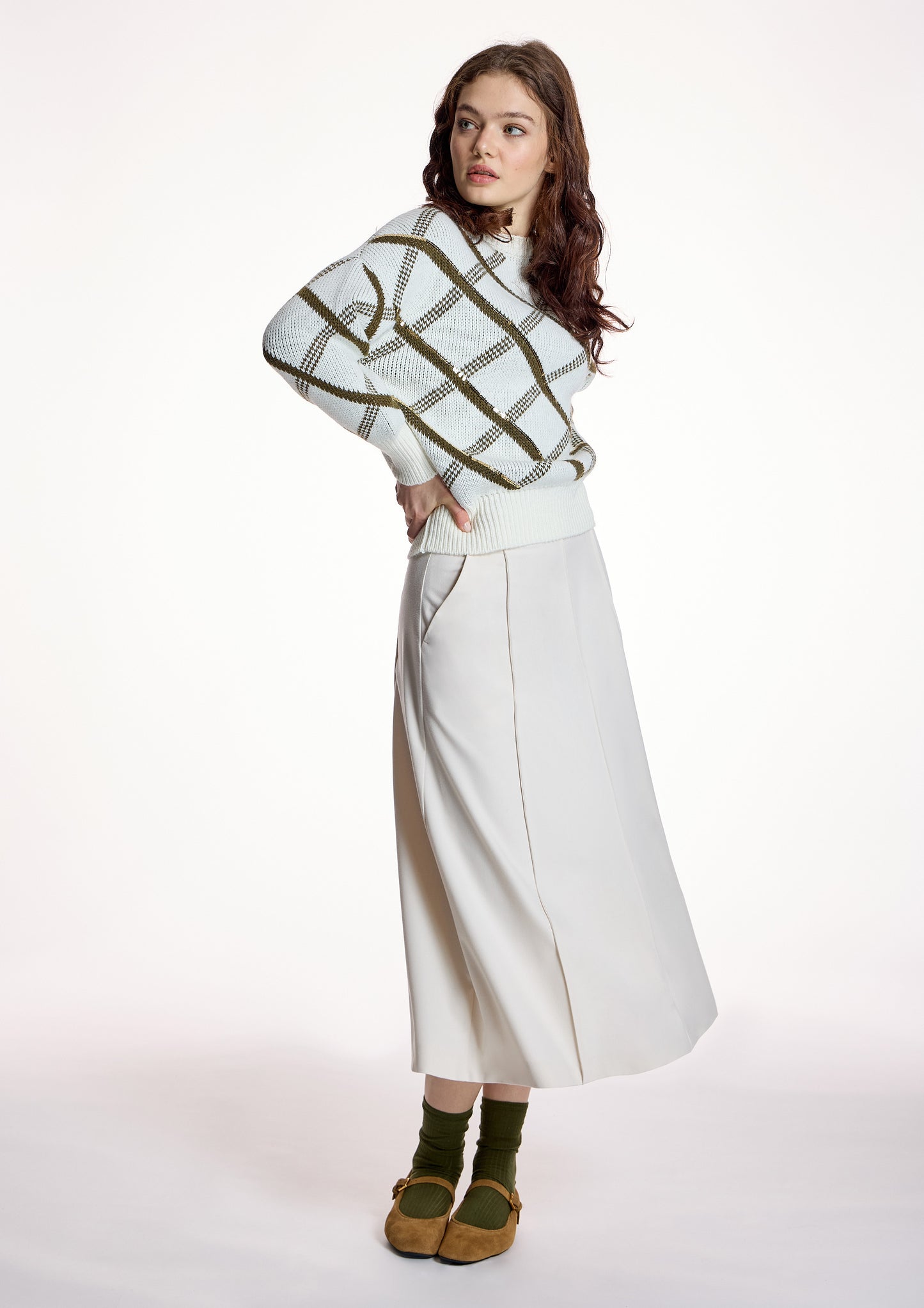 Falda ALBA CONDE midi cruda