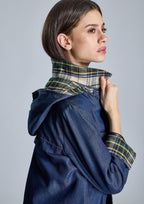 Chaqueta ALBA CONDE denim combinada cuadros