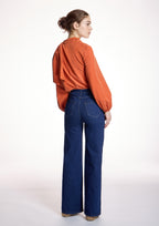 Blusa ALBA CONDE fluida color naranja