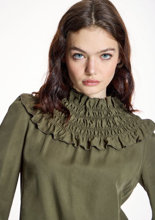 Blusa ALBA CONDE cuello drapeado