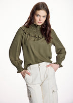 Blusa ALBA CONDE cuello drapeado