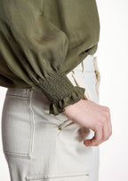 Blusa ALBA CONDE cuello drapeado