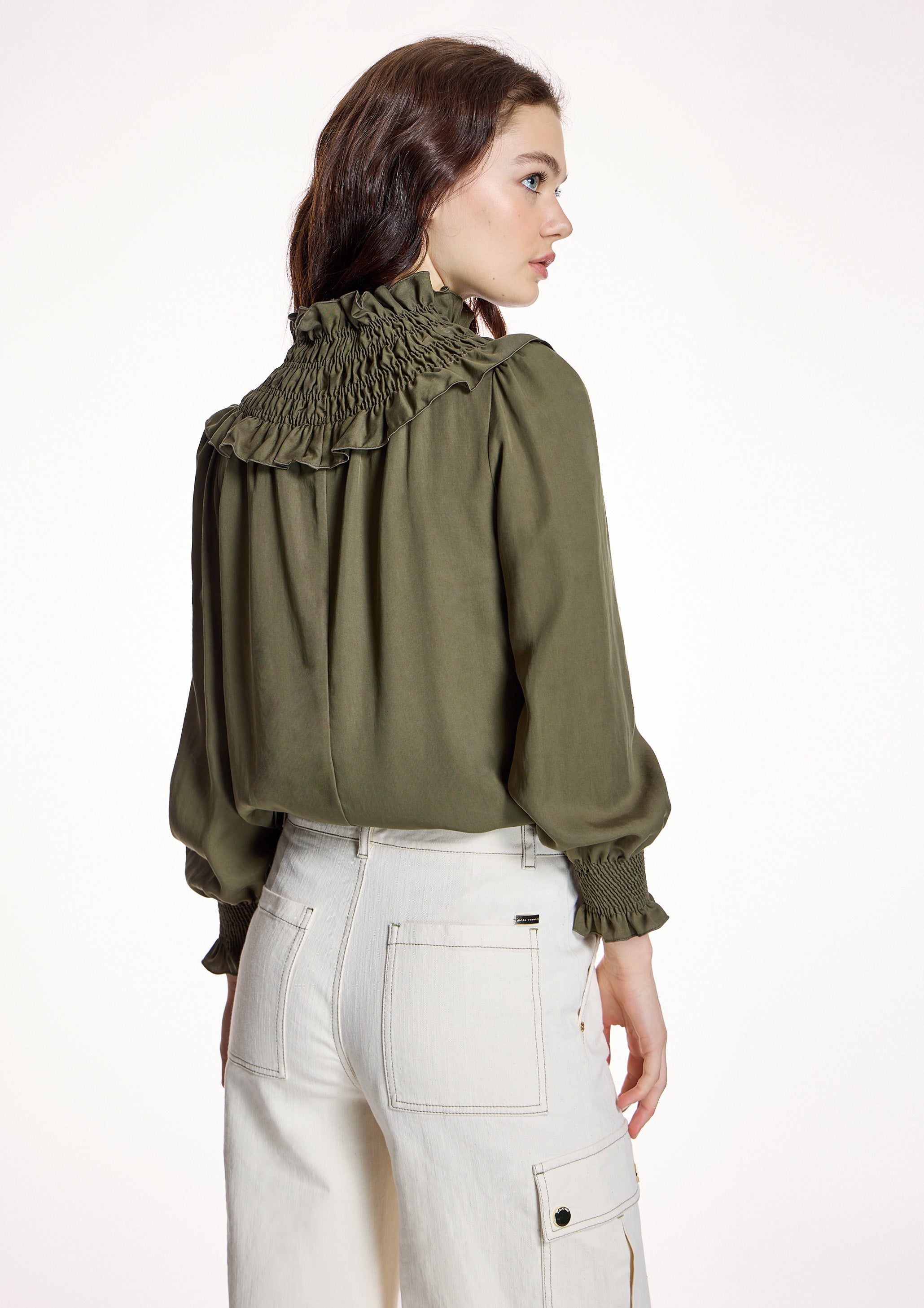 Blusa ALBA CONDE cuello drapeado