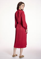 Vestido ALBA CONDE satinado rojo