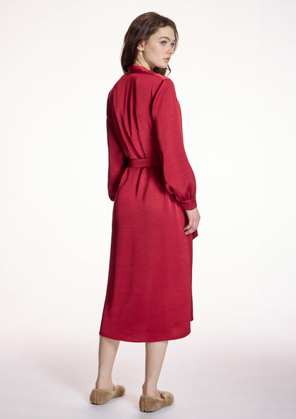 Vestido ALBA CONDE satinado rojo