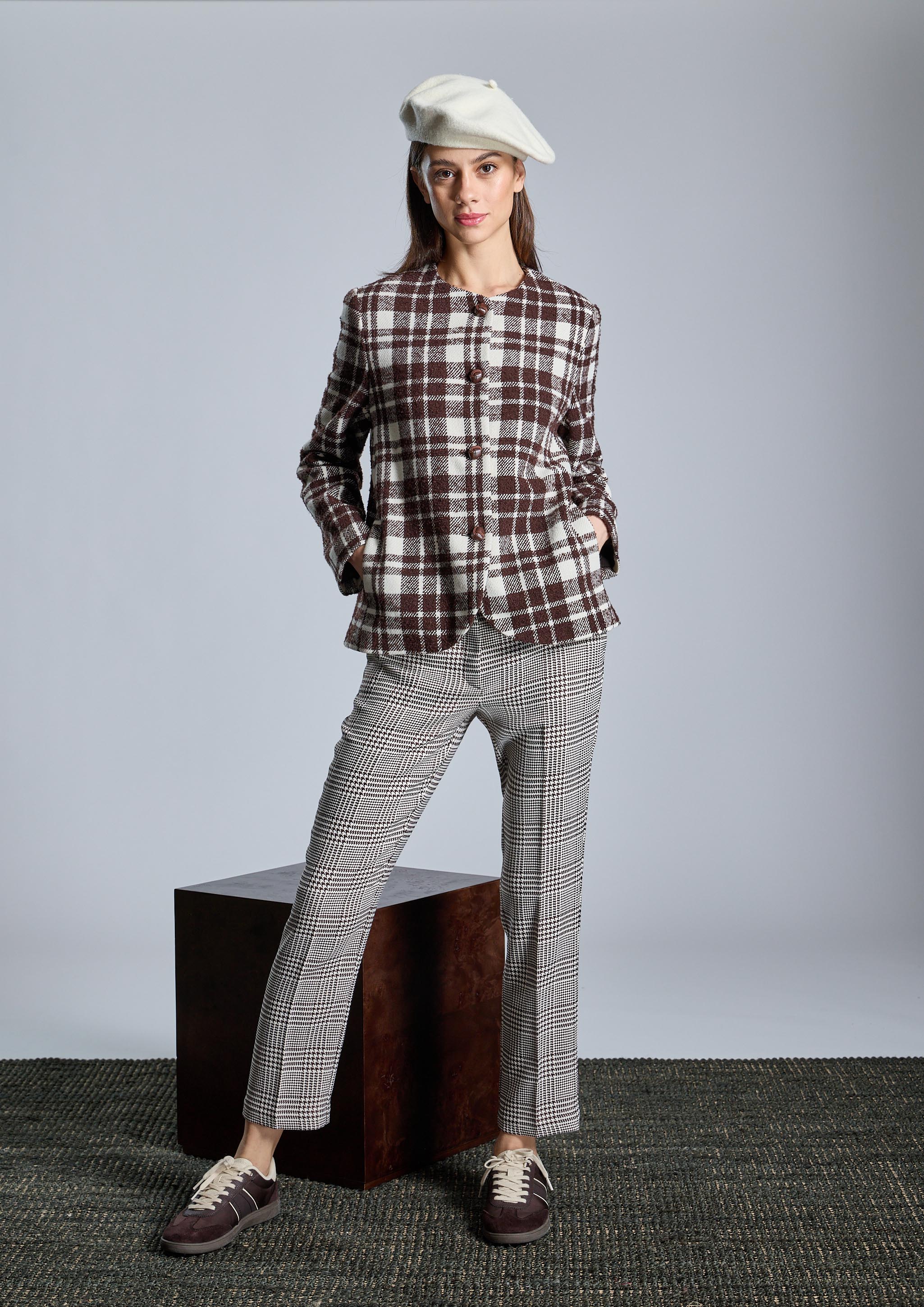 Pantalón ALBA CONDE de cuadros príncipe de gales