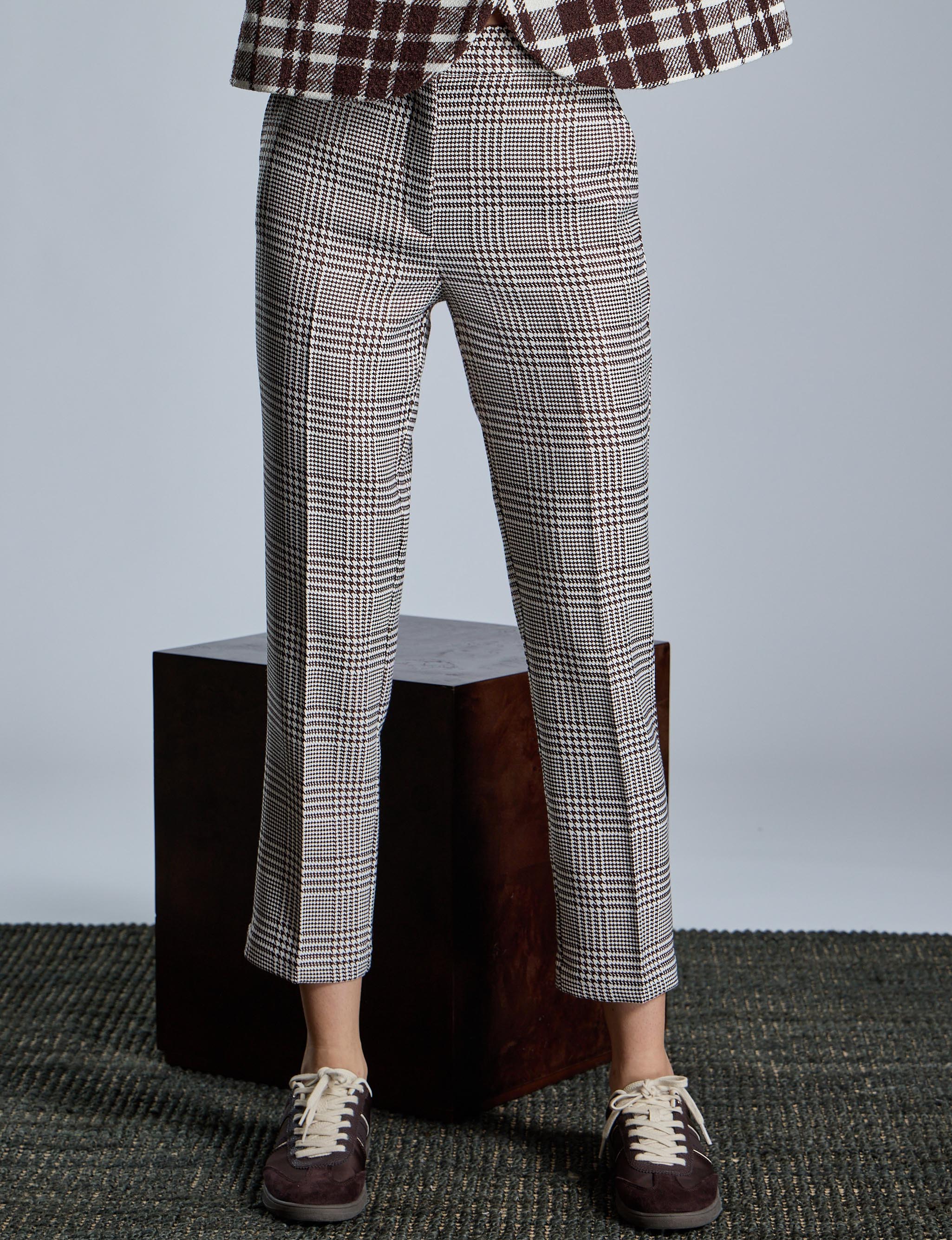 Pantalón ALBA CONDE de cuadros príncipe de gales