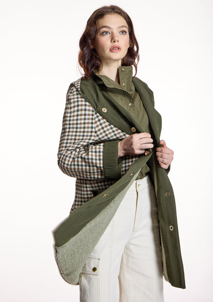 Parka ALBA CONDE larga de cuadros