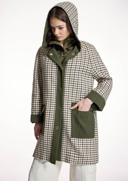 Parka ALBA CONDE larga de cuadros