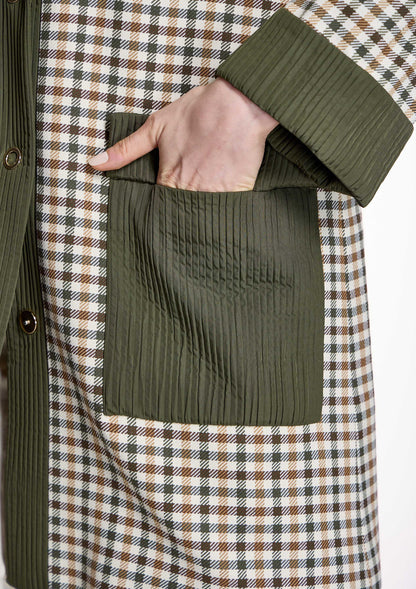 Parka ALBA CONDE larga de cuadros