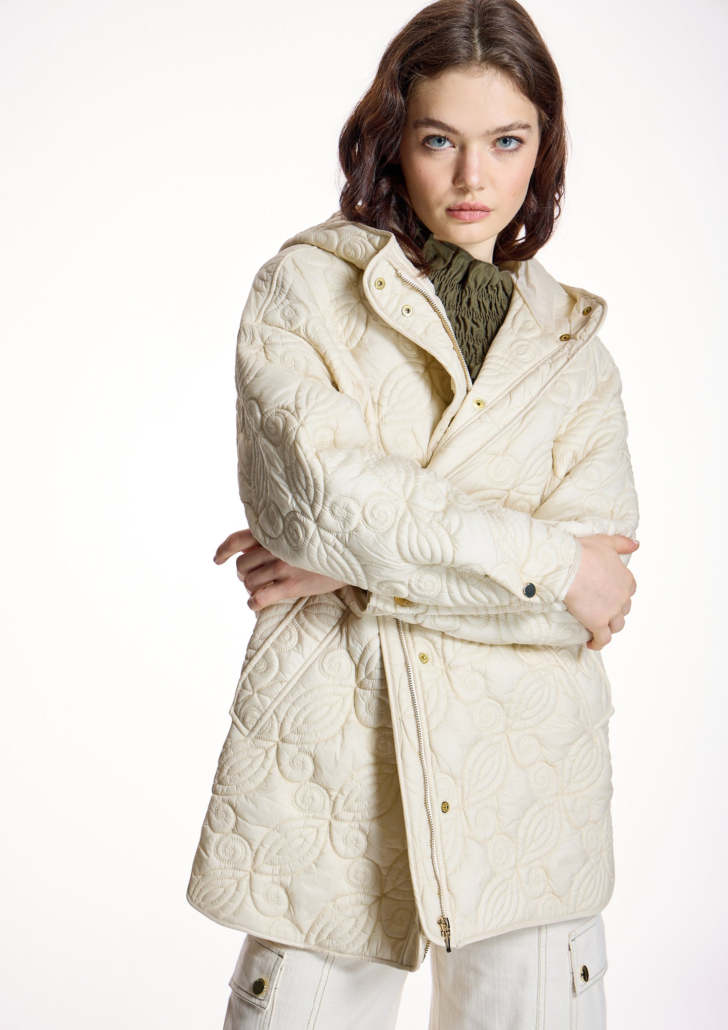 Parka ALBA CONDE acolchado crudo