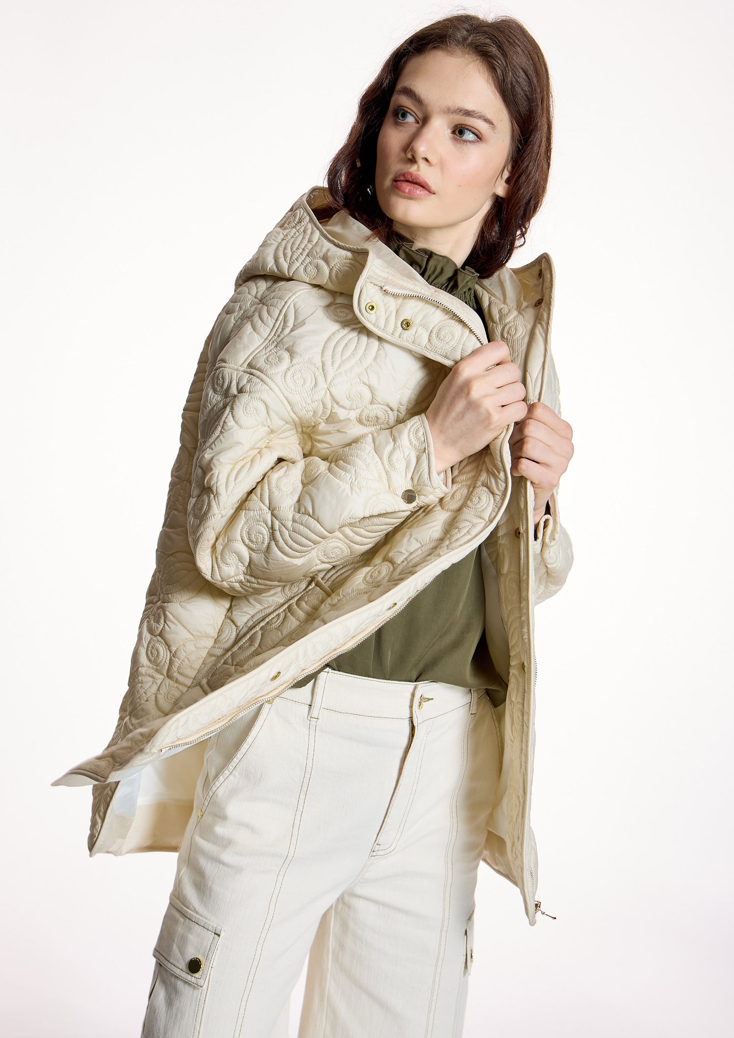 Parka ALBA CONDE acolchado crudo