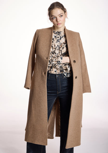 Abrigo ALBA CONDE largo color topo