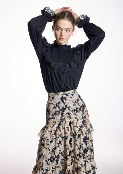 Camiseta ALBA CONDE con puntilla