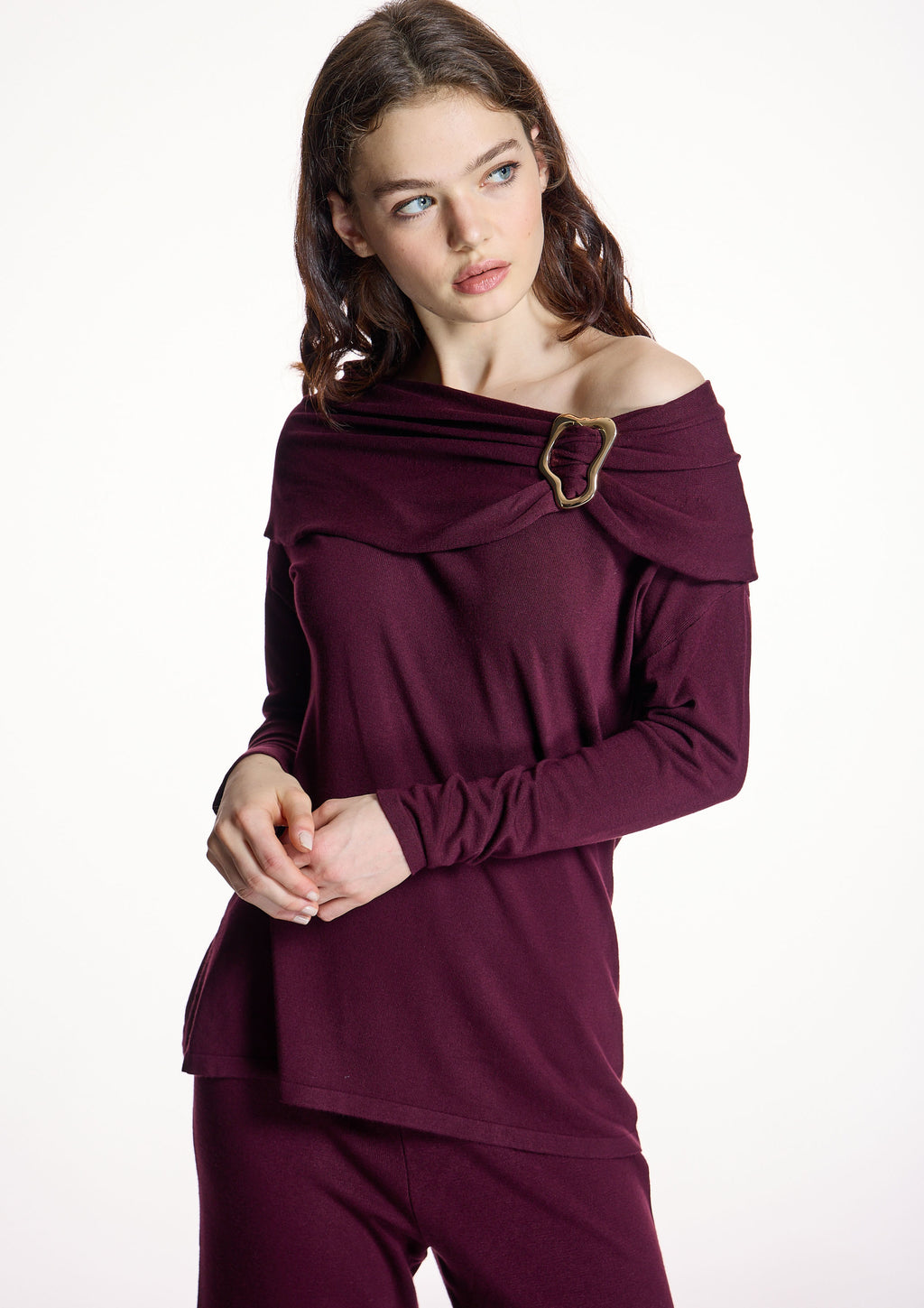 Jersey ALBA CONDE de punto burdeos