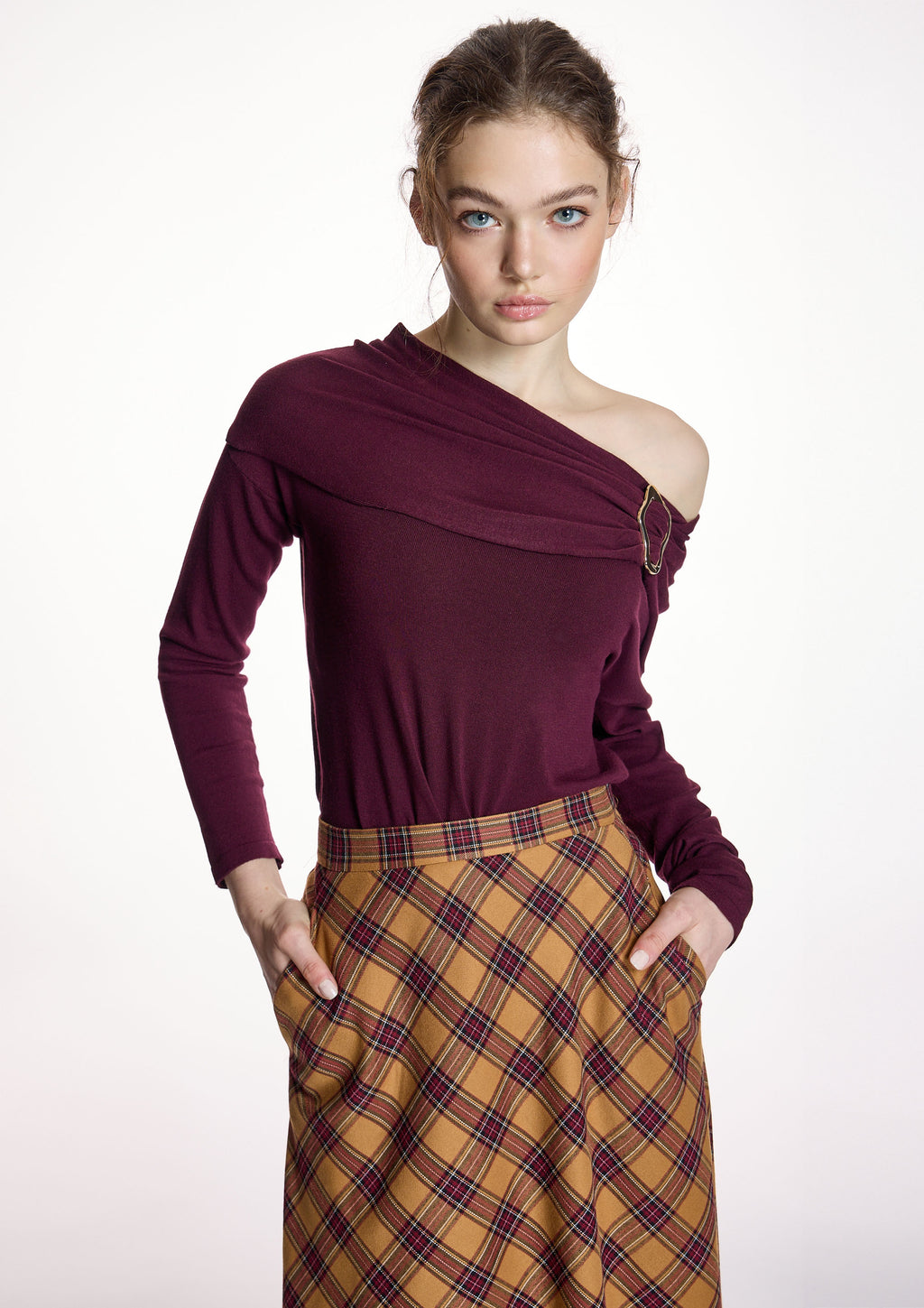 Jersey ALBA CONDE de punto burdeos