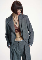 Chaqueta ALBA CONDE corta gris