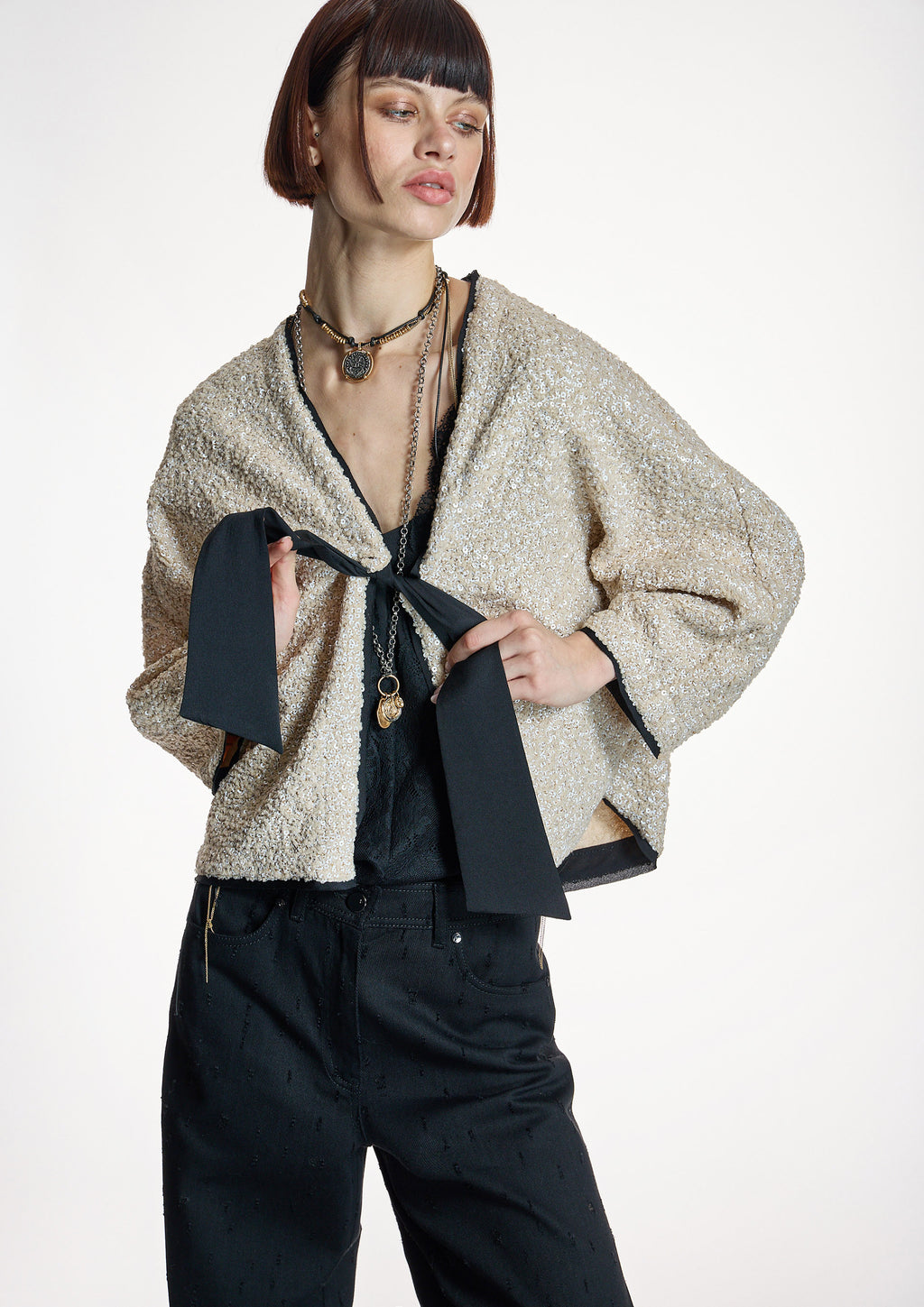 Chaqueta ALBA CONDE fantasía cruda