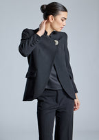 Chaqueta ALBA CONDE negra cruzada