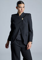 Chaqueta ALBA CONDE negra cruzada