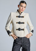Chaqueta ALBA CONDE cruda con alamares