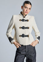 Chaqueta ALBA CONDE cruda con alamares