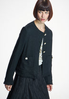 Chaqueta ALBA CONDE corta de tweed negro