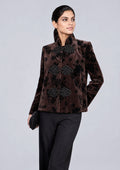 Chaqueta ALBA CONDE terciopelo estampada