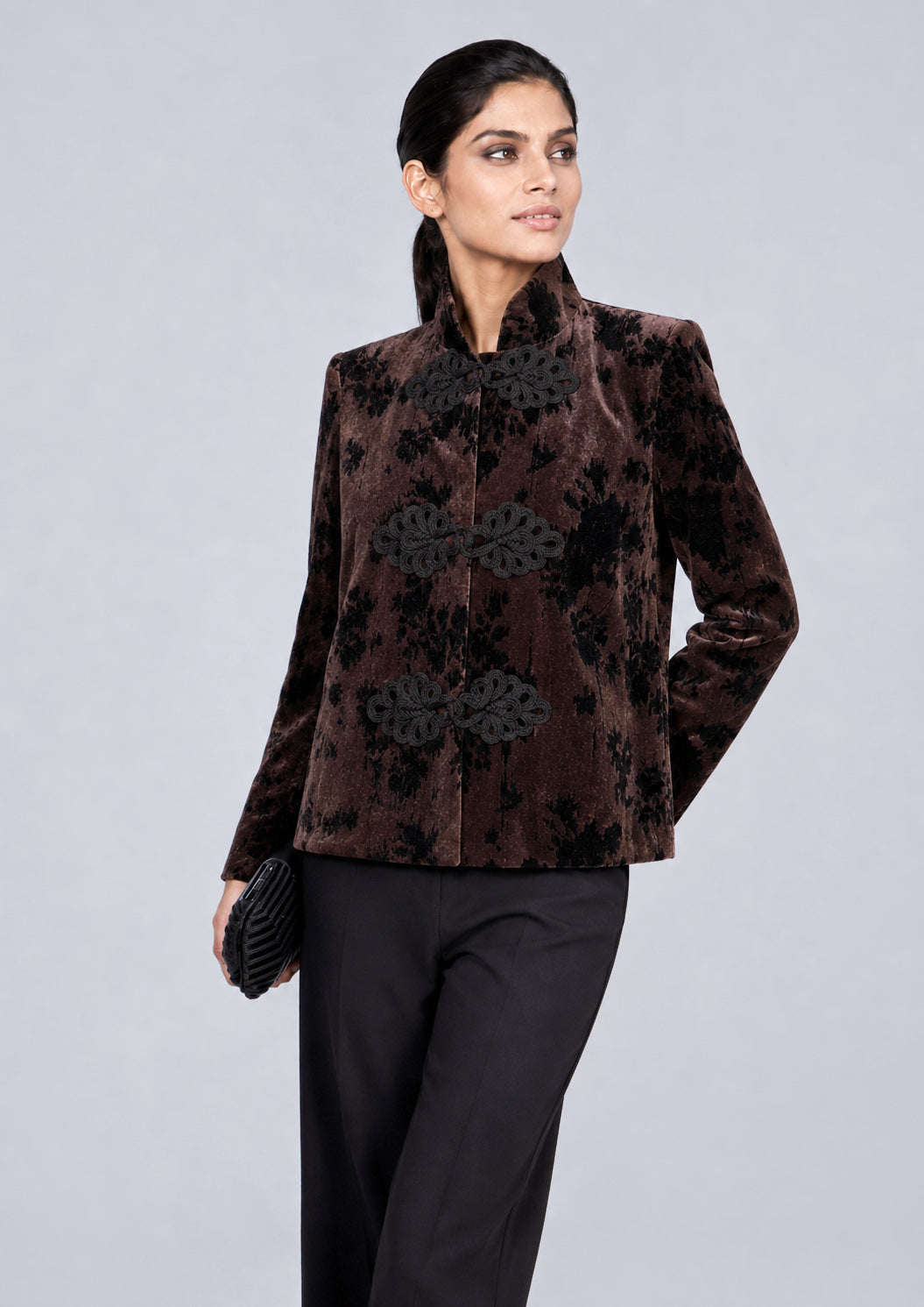 Chaqueta ALBA CONDE terciopelo estampada