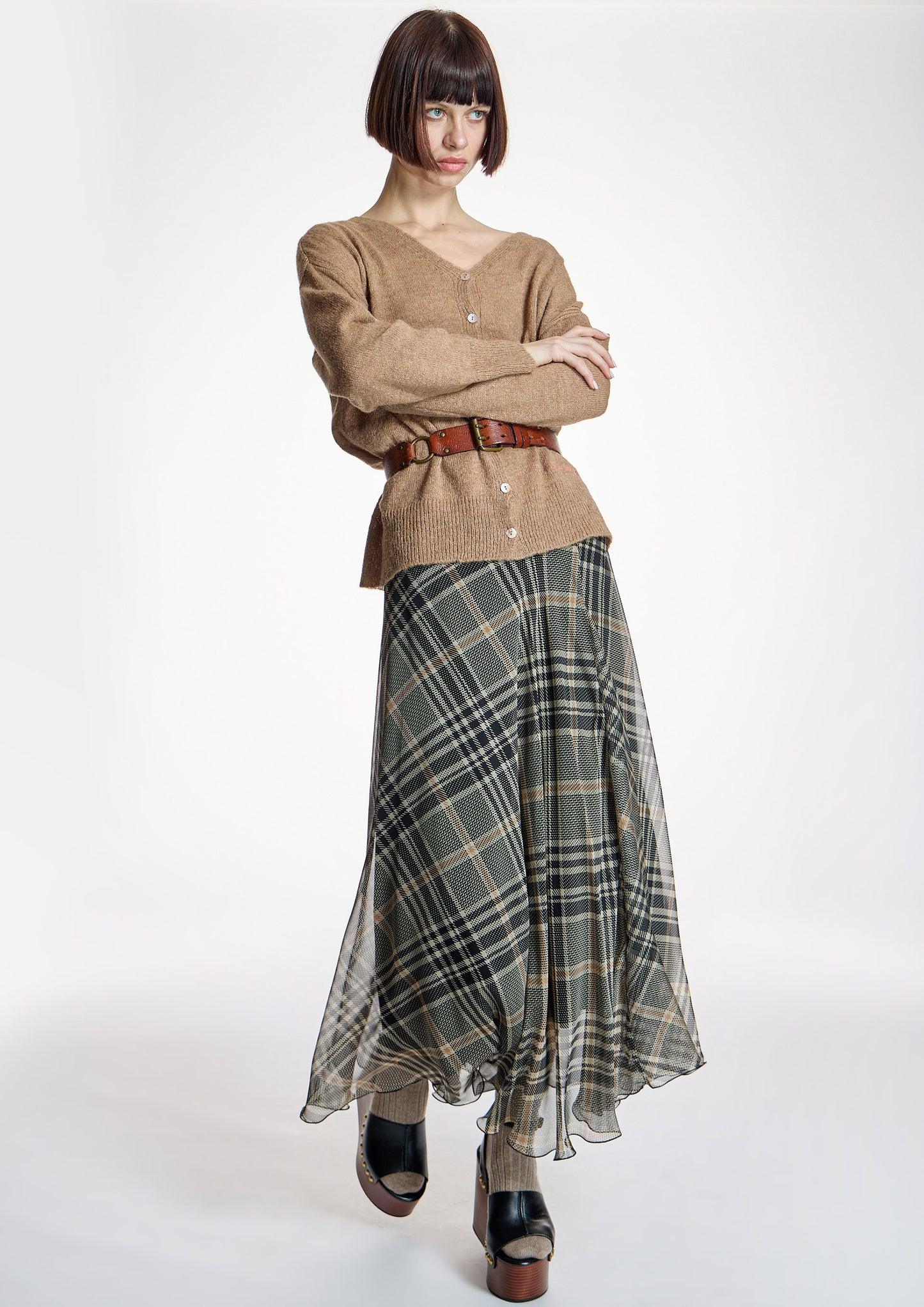 Falda ALBA CONDE de gasa larga