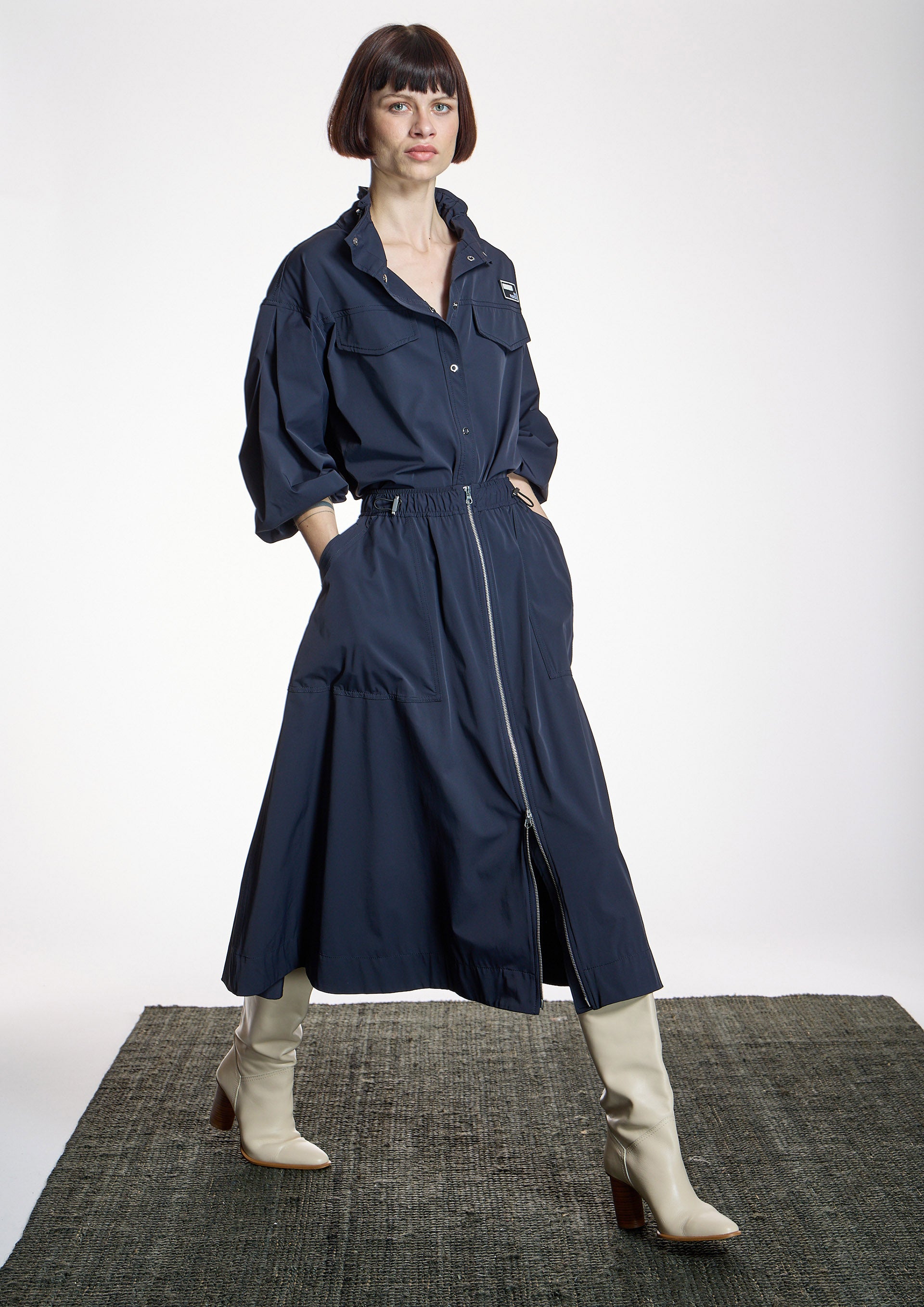 Falda ALBA CONDE azul marino