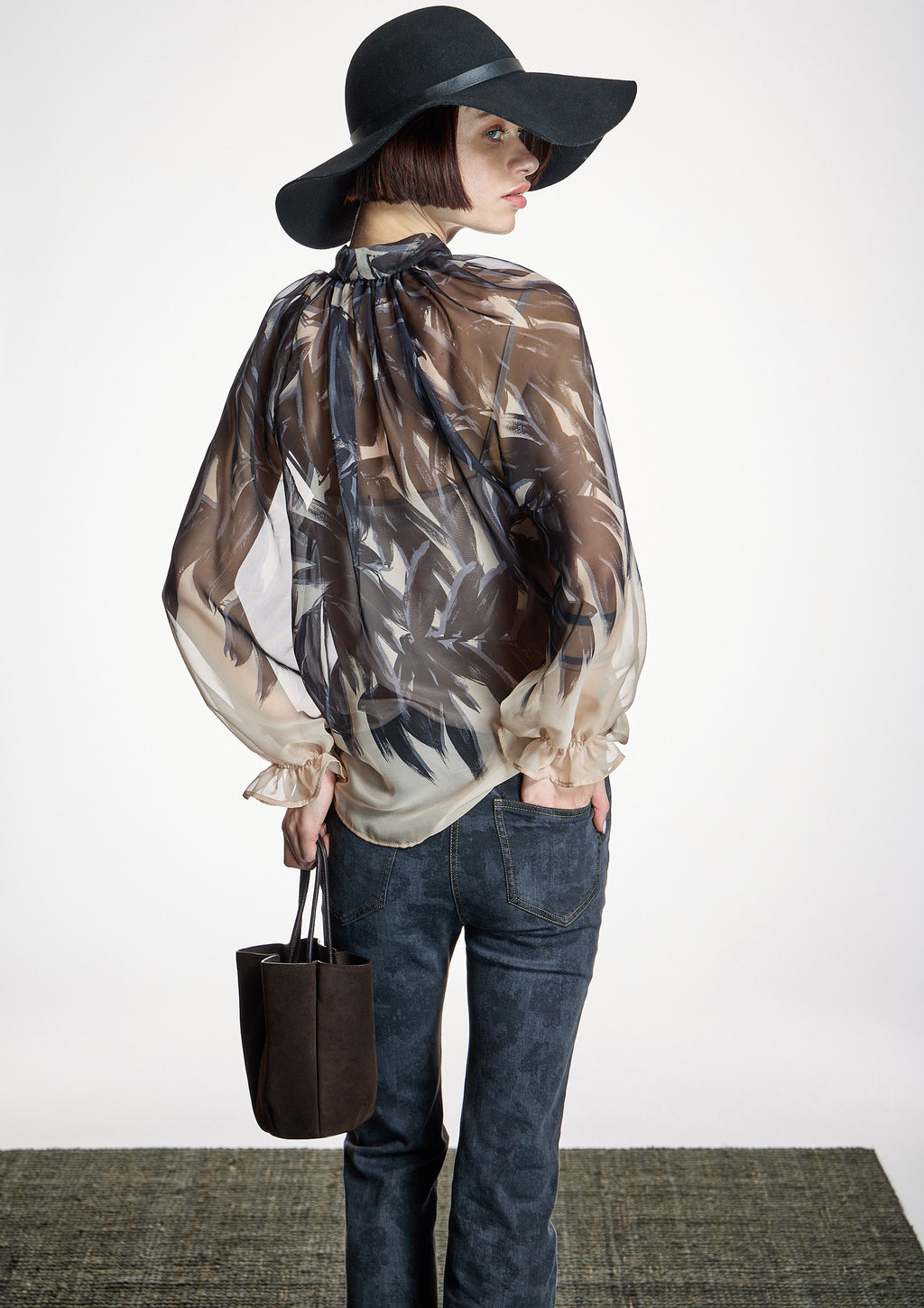 Blusa ALBA CONDE de gasa estampada