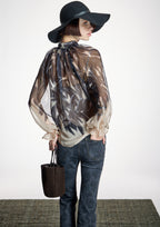 Blusa ALBA CONDE de gasa estampada