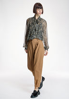 Blusa ALBA CONDE de gasa de cuadros