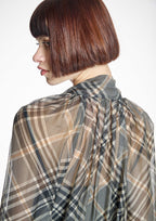 Blusa ALBA CONDE de gasa de cuadros