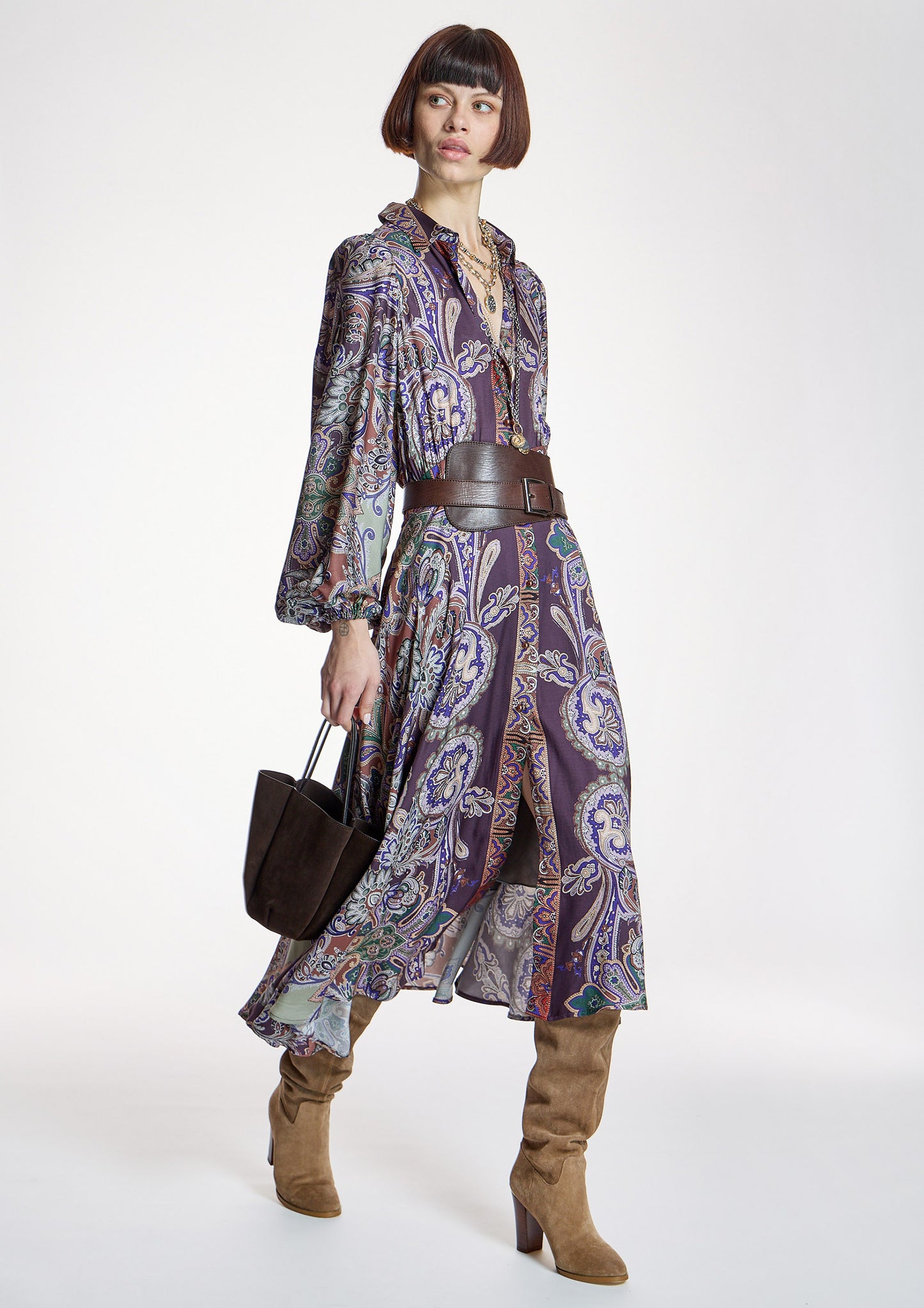 Vestido ALBA CONDE midi corte camisero