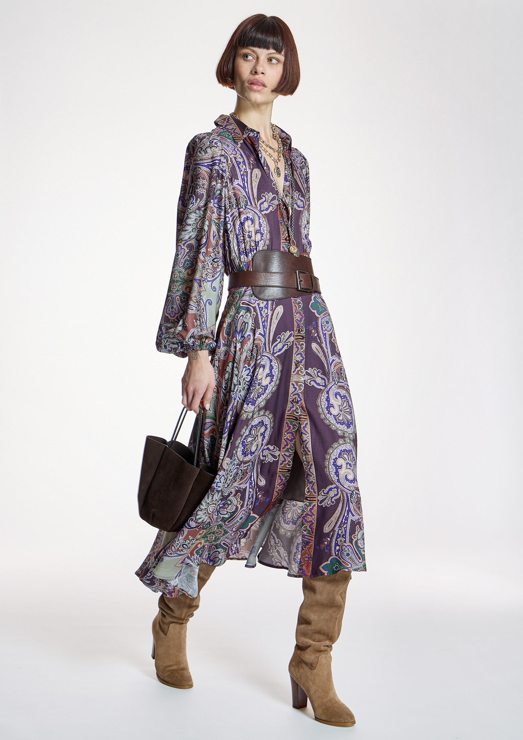 Vestido ALBA CONDE midi corte camisero