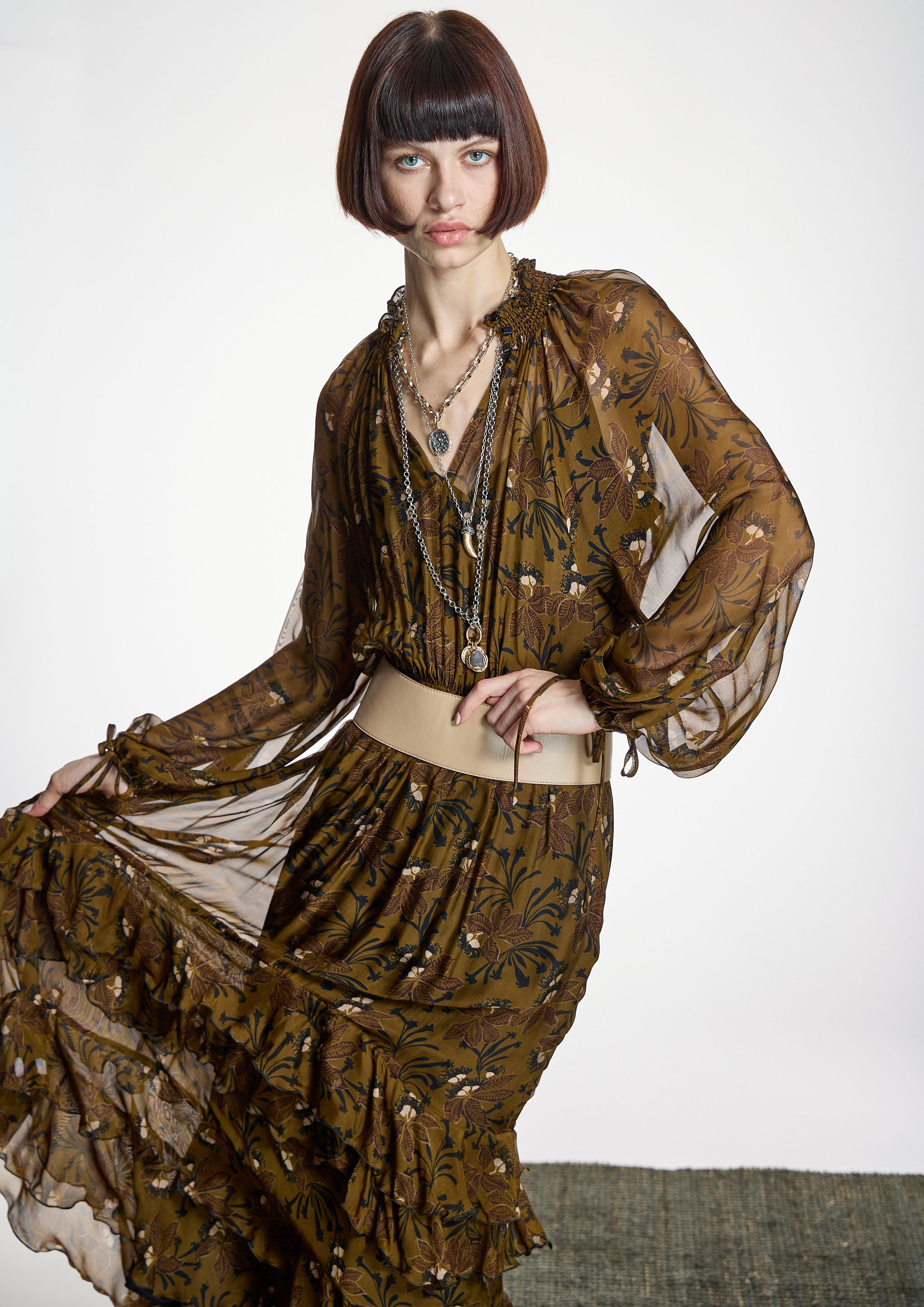 Vestido ALBA CONDE largo estampado