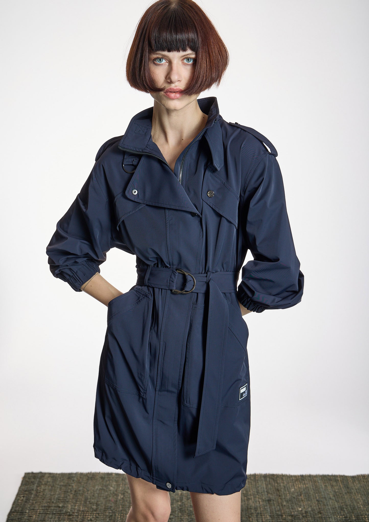 Vestido ALBA CONDE corto azul marino