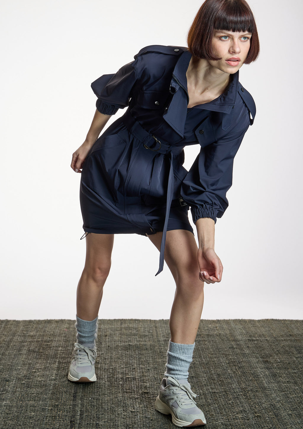 Vestido ALBA CONDE corto azul marino