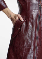 Vestido ALBA CONDE entallado burdeos