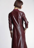 Vestido ALBA CONDE entallado burdeos