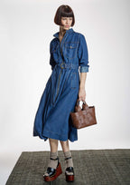 Vestido ALBA CONDE largo tejido vaquero