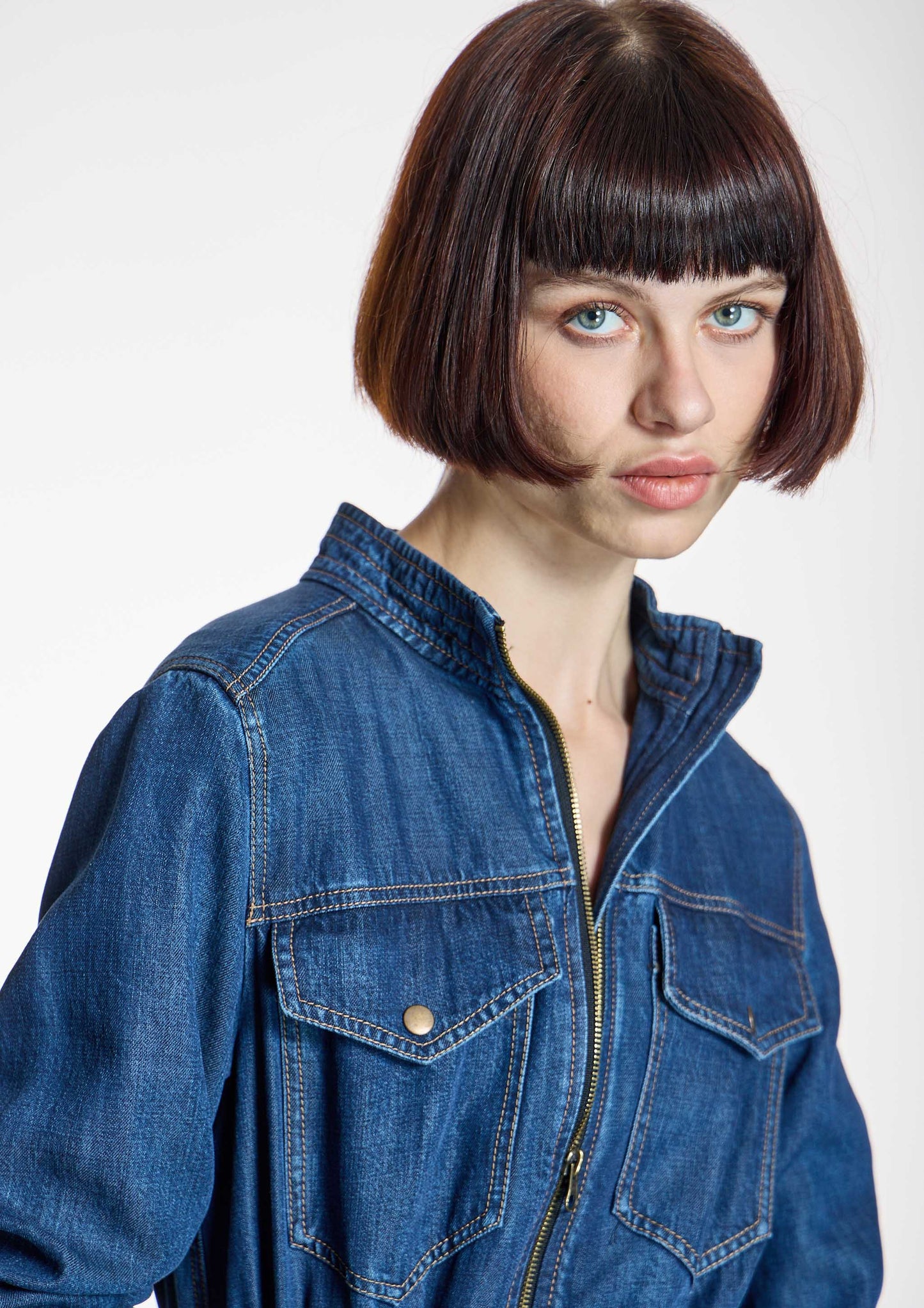 Vestido ALBA CONDE largo tejido vaquero