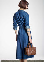 Vestido ALBA CONDE largo tejido vaquero